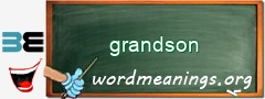 WordMeaning blackboard for grandson